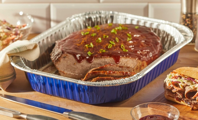 Aluminum foil on sale roasting pan